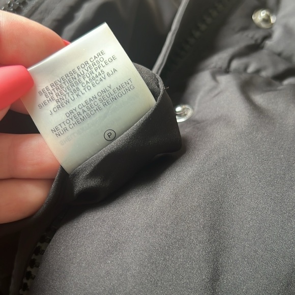 NWT Universal Standard for J. Crew Chevron Black Puffer Coat - Picture 12 of 12